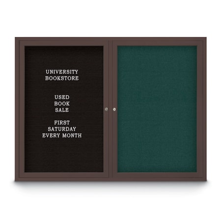 United Visual Products Corkboard, 18"x24", Cloud/Bronze UV401PLUS-BRONZE-CLOUD